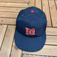 Minnesota Twins Embroidered Hat | Snap Back | Vintage 1990s MLB Baseball Trucker Blue Cap |