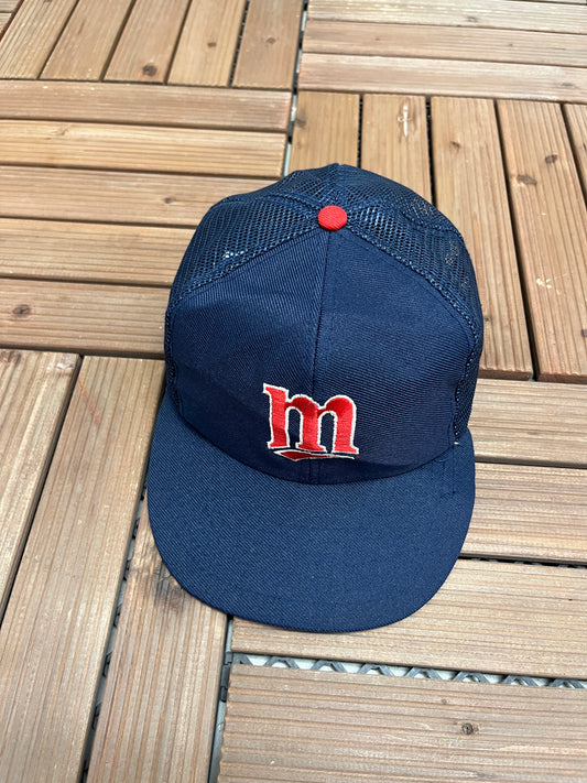 Minnesota Twins Embroidered Hat | Snap Back | Vintage 1990s MLB Baseball Trucker Blue Cap |