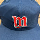 Minnesota Twins Embroidered Hat | Snap Back | Vintage 1990s MLB Baseball Trucker Blue Cap |