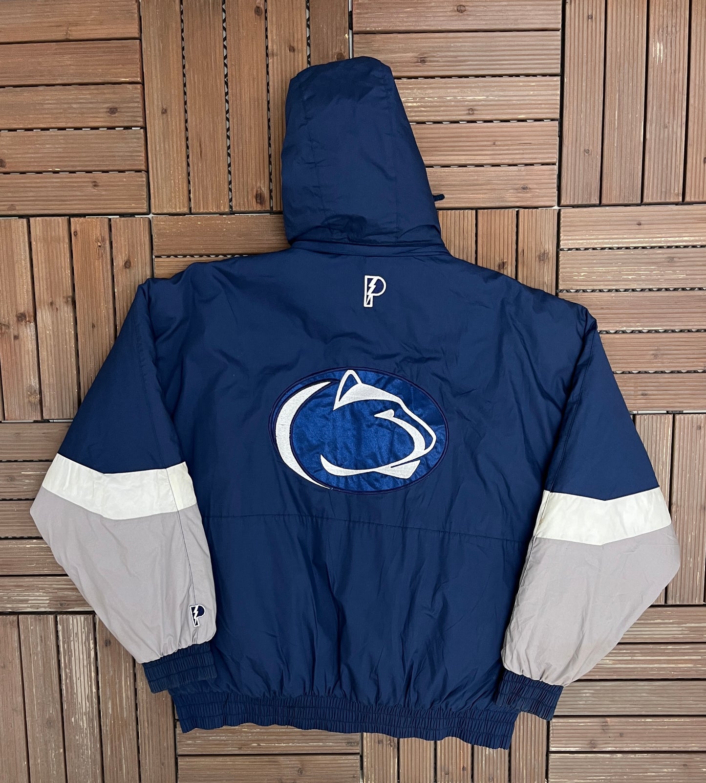 Penn State Nittany Lions Reversible Jacket | Size X-Large | Vintage 1990s Blue Puffer Jacket |