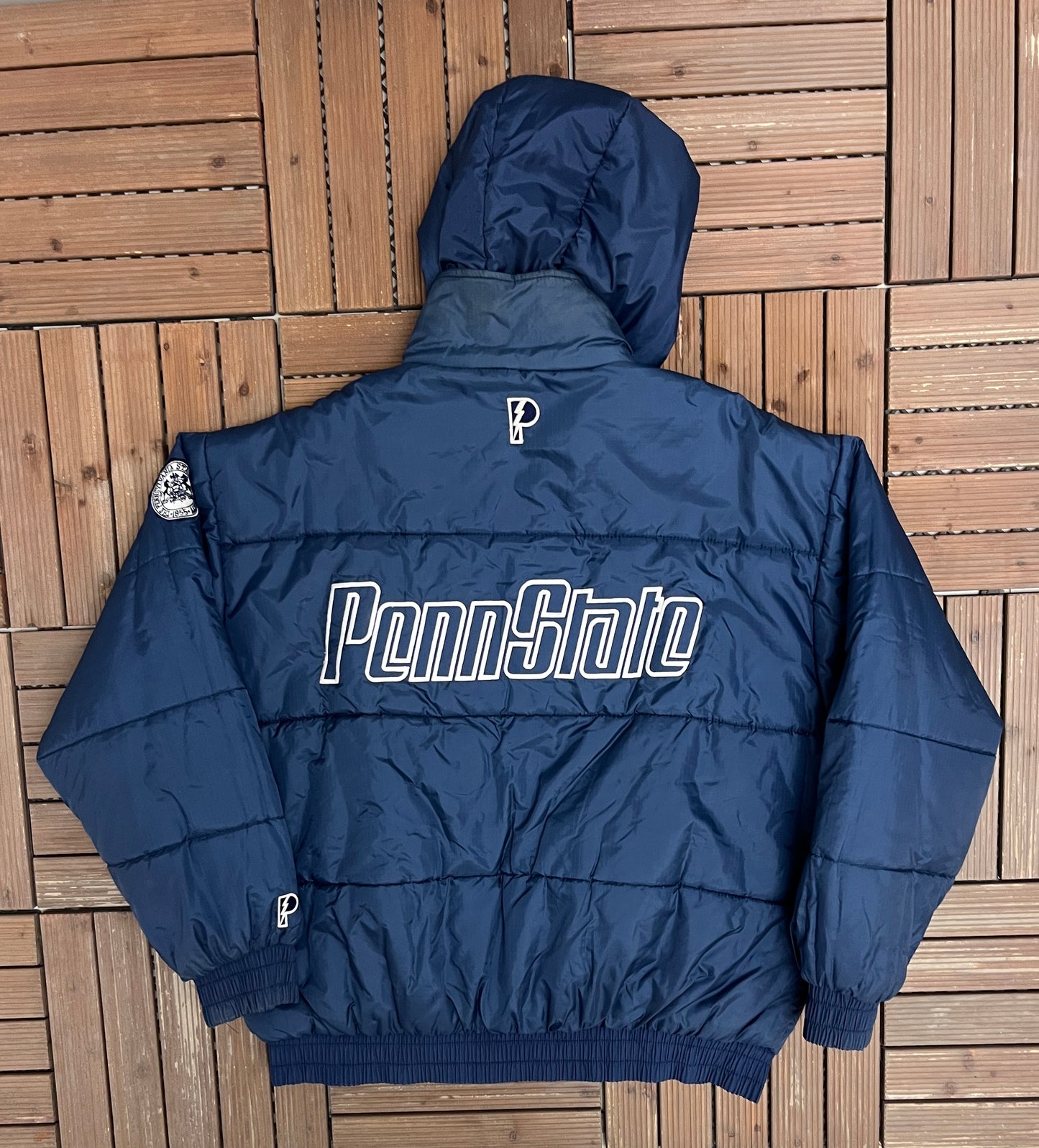 Penn State Nittany Lions Reversible Jacket | Size X-Large | Vintage 1990s Blue Puffer Jacket |