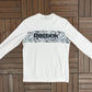 Reebok Classic Graphic Tee | Size Large | Retro White Branded Long Sleeve T-Shirt |