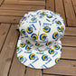 Los Angeles Rams Helmet All Over Print Graphic Hat | Snap Back | Vintage 1990s NFL Football White Hat |