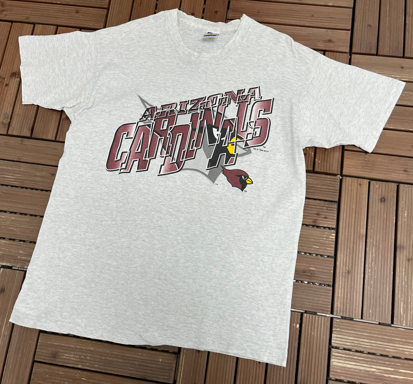 Arizona Cardinals Graphic Tee | Size X-Large | Vintage 1990s NFL Football Grey T-Shirt |