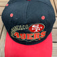 San Francisco 49ers Graphic Hat | Cinch Back | Vintage 1990s NFL Football Black Cap |