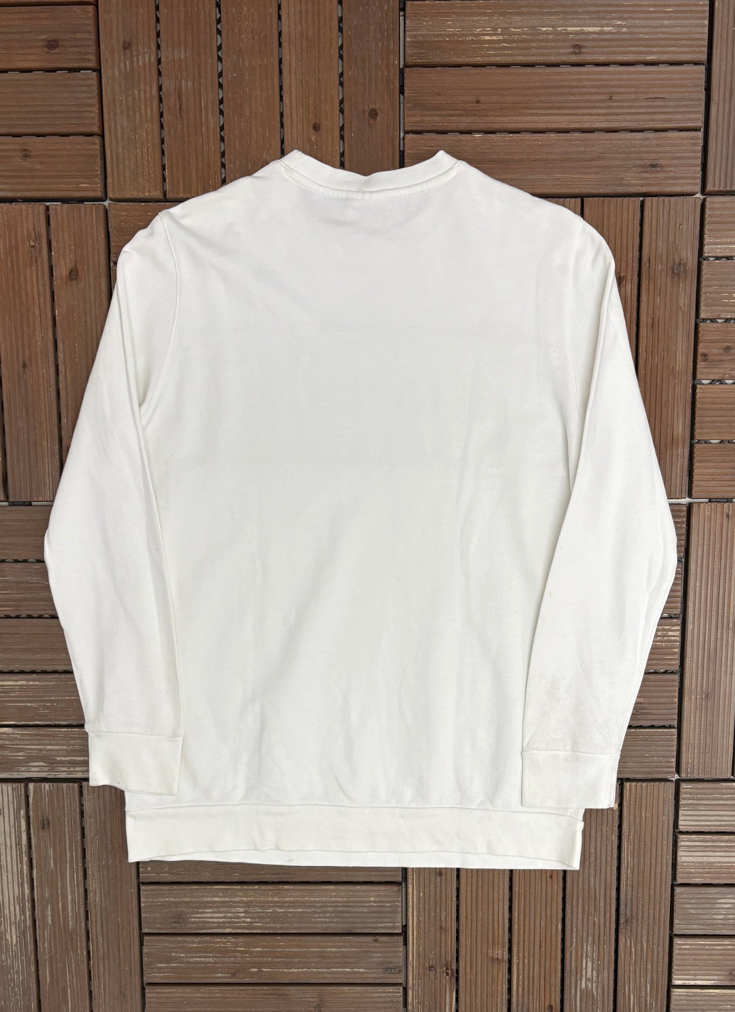 Reebok Classic Graphic Tee | Size Large | Retro White Branded Long Sleeve T-Shirt |