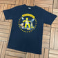 The Simpsons American Idle Graphic Tee | Size Medium | Vintage 2000s Cartoon Promotional Blue T-Shirt |