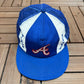 Atlanta Braves Embroidered Hat | Snap Back | Vintage 1990s MLB Baseball Blue Trucker Cap |