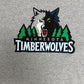 Minnesota Timberwolves Graphic Tee | Size Large | Vintage 2000s NBA Basketball Starter Grey T-Shirt |