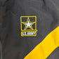 United States Army Embroidered Graphic Windbreaker | Size Small | Vintage 2000s Military Black Jacket |