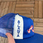 Atlanta Braves Embroidered Hat | Snap Back | Vintage 1990s MLB Baseball Blue Trucker Cap |