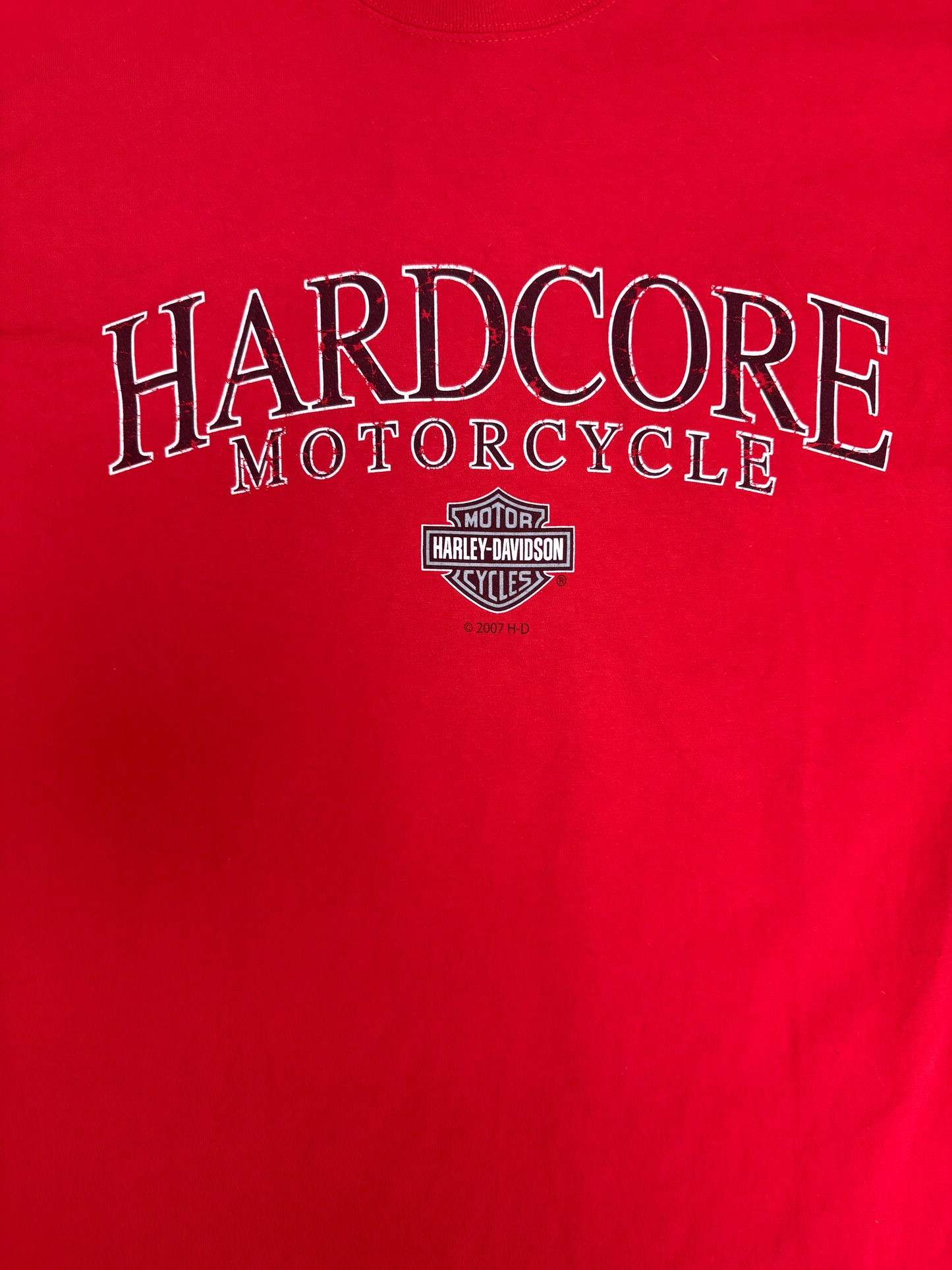 Harley Davidson Lansing, Michigan Graphic Tee | Size X-Large | Vintage 2000s Biker Red T-Shirt |