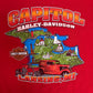 Harley Davidson Lansing, Michigan Graphic Tee | Size X-Large | Vintage 2000s Biker Red T-Shirt |