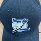 Tampa Bay Lightning Embroidered Graphic Hat | Snap Back | Vintage 1990s Sports Specialties NHL Hockey Black Cap |