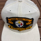 Pittsburgh Steelers Super Bowl XXX Champions Graphic Hat | Snap Back | Vintage 1990s NFL Football White Cap |