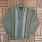 Tundra Canada 3D Knit Collared Sweater | Size Large | Vintage 1990s Green/Brown Collared Long Sleeve |