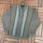 Tundra Canada 3D Knit Collared Sweater | Size Large | Vintage 1990s Green/Brown Collared Long Sleeve |