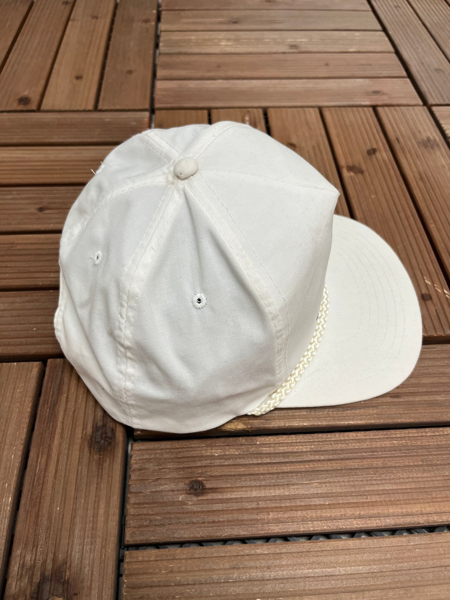 Windship Aviation Ltd. Graphic Hat | Snap Back | Vintage 1990s Promotional White Cap |