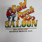 Gold Rush Saloon Myrtle Beach Graphic Tee | Size X-Large | Vintage 1990s Promotional White T-Shirt | Made in USA |