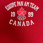 Equipe Pan-Am Team Canada 1999 Graphic Tee | Size X-Large | Vintage 1990s Promotional Red T-Shirt |