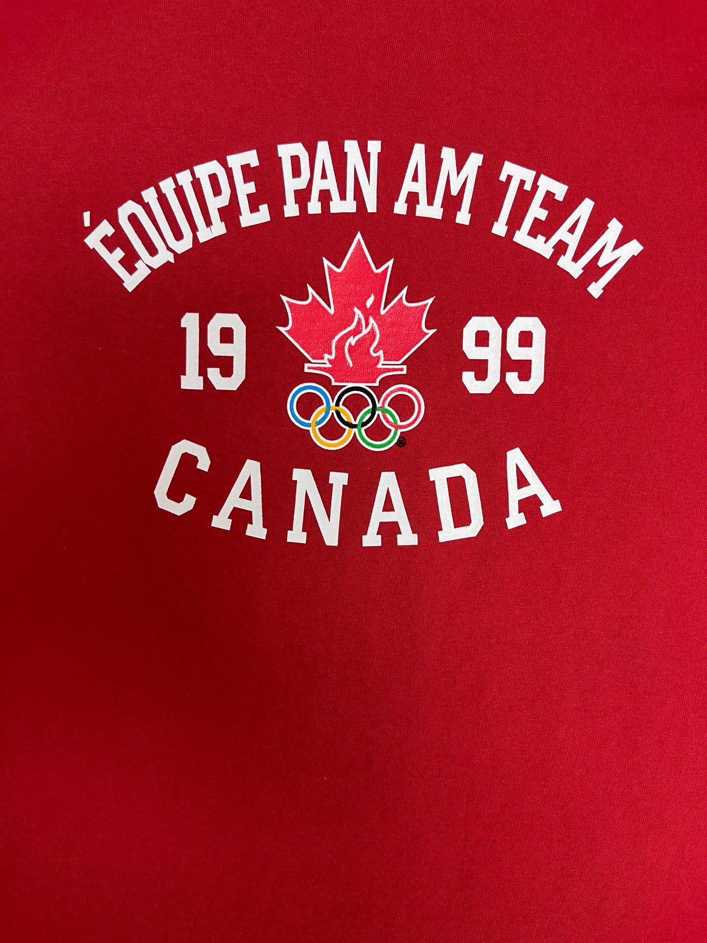 Equipe Pan-Am Team Canada 1999 Graphic Tee | Size X-Large | Vintage 1990s Promotional Red T-Shirt |