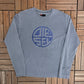 Diesel Spell Out Graphic Tee | Size X-Large | Used 2000s Blue/Grey Designer Long Sleeve Shirt |