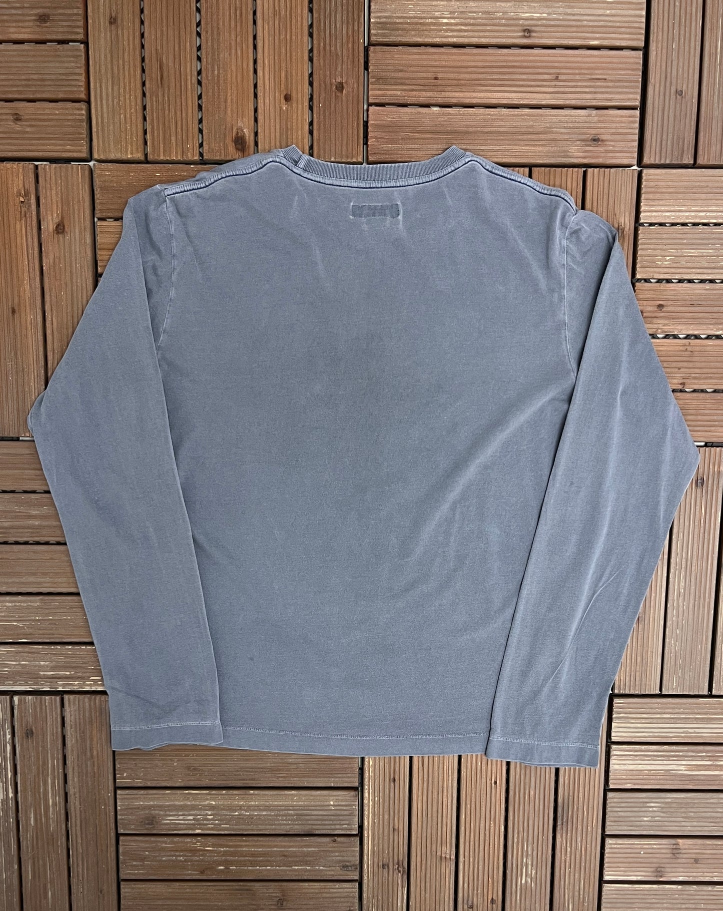 Diesel Spell Out Graphic Tee | Size X-Large | Used 2000s Blue/Grey Designer Long Sleeve Shirt |