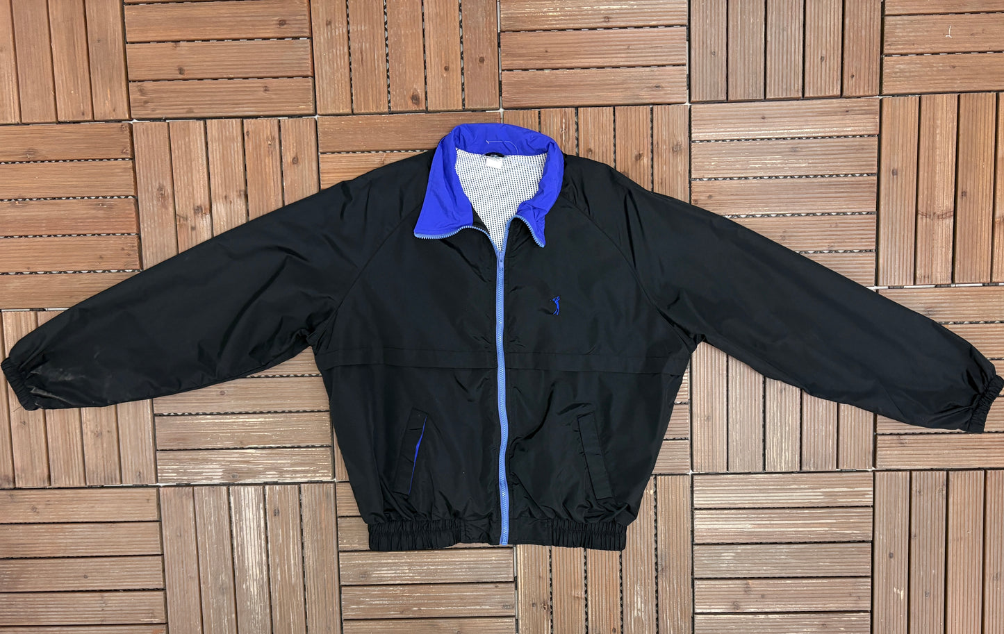 Radical Rain Gear Golf Graphic Windbreaker | Size Large | Vintage 1990s Golf Black Windbreaker |