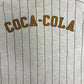 Coca-Cola Pinstripe Baseball Jersey | Size Medium | Vintage 2000s Promotional Grey Jersey |