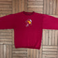 Away Flew Pooh And Piglet Too Graphic Crewneck | Size Large | Vintage 1990s Disney Red Sweater |