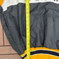 Pittsburgh Steelers Graphic Windbreaker | Size X-Large | Vintage 1990s NFL Football Black Jacket |