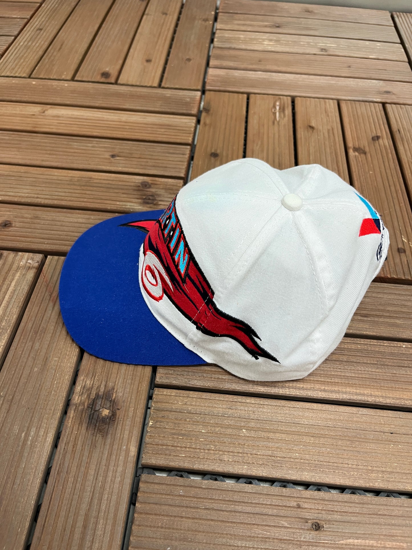 Mark Martin Valvoline Racing Graphic Hat | Strap Back | Vintage 2000s Racing White Cap |