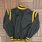 Pittsburgh Steelers Graphic Windbreaker | Size X-Large | Vintage 1990s NFL Football Black Jacket |