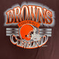 Cleveland Browns Football Graphic Tee | Size Large | Vintage 1990s NFL Football Brown T-Shirt |