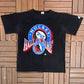 Hockey Hall of Fame Graphic Tee | Size Medium | Vintage 1990s NHL Hockey Black T-Shirt |