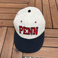 Penn Quakers Embroidered Graphic Hat | Size 7 1/8 | Vintage 1990s College White Cap |