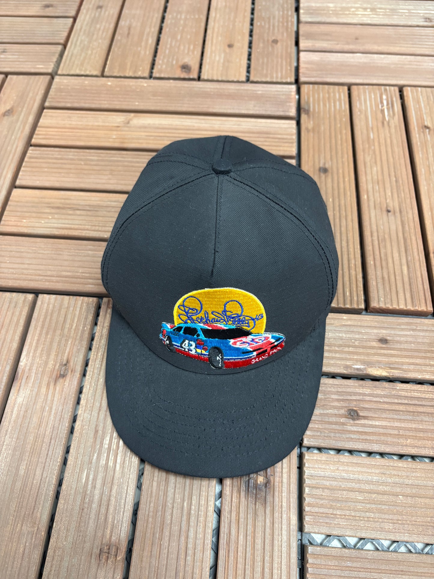 Richard Petty #43 NASCAR Embroidered Hat | Snap Back | Vintage 1990s Racing Black Cap |