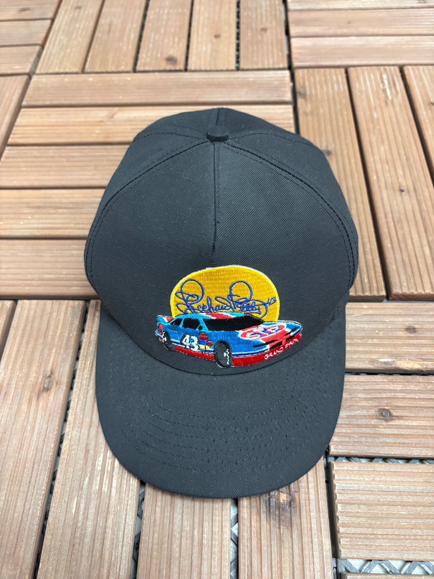 Richard Petty #43 NASCAR Embroidered Hat | Snap Back | Vintage 1990s Racing Black Cap |