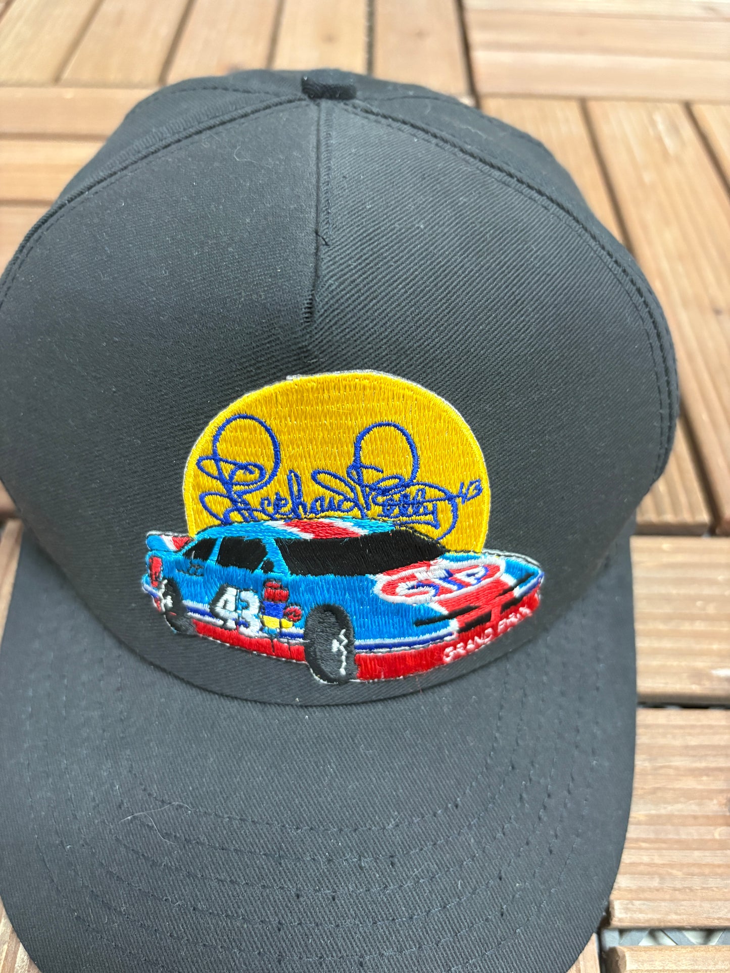 Richard Petty #43 NASCAR Embroidered Hat | Snap Back | Vintage 1990s Racing Black Cap |