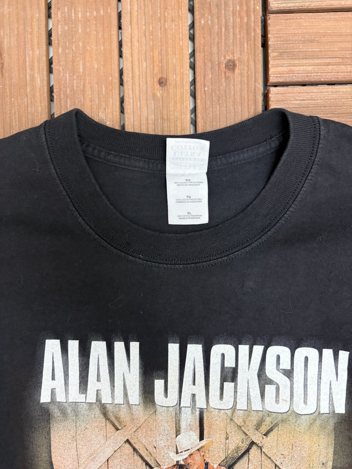 Alan Jackson Graphic Tee | Size X-Large | Vintage 2000s Country Music Black T-Shirt |