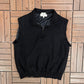 Fairway & Greene Golf Wool Sweater Vest | Size XX-Large | Vintage 1990s Golf Black Sweater Vest |