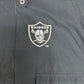 Los Angeles Raiders Puffer Jacket | Size Large | Vintage 1990s NFL Football Black Jacket |