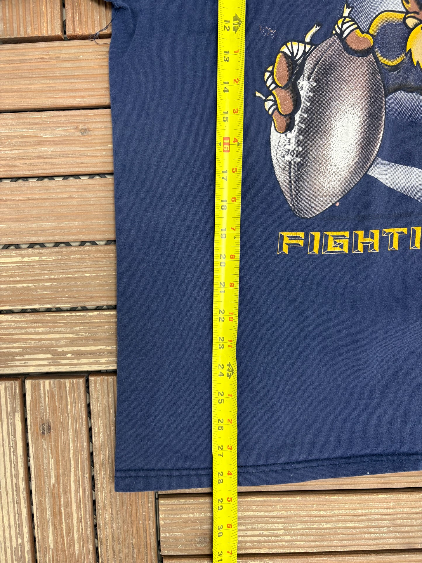 Notre Dame Fighting Irish Taz Graphic Tee | Size X-Large | Vintage 1990s College Blue T-Shirt |