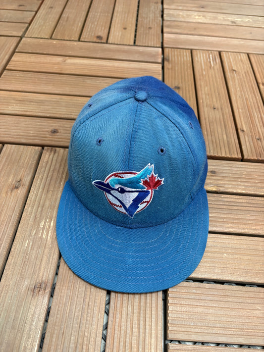 Toronto Blue Jays Embroidered Hat | Size 7 1/4 | Vintage 1990s MLB Baseball Blue Cap |
