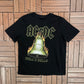 AC/DC Hell's Bells Graphic Tee | Size Large | Vintage 2000s Hard Rock Band Music Black T-Shirt |