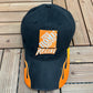 Tony Stewart Home Depot Racing Graphic Hat | Metal Clasp | Vintage 2000s Racing Black Cap |