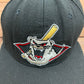 Jamestown Jammers Graphic Hat | Size 7 5/8 | Vintage 2000s MiLB Baseball Black Fitted Cap |