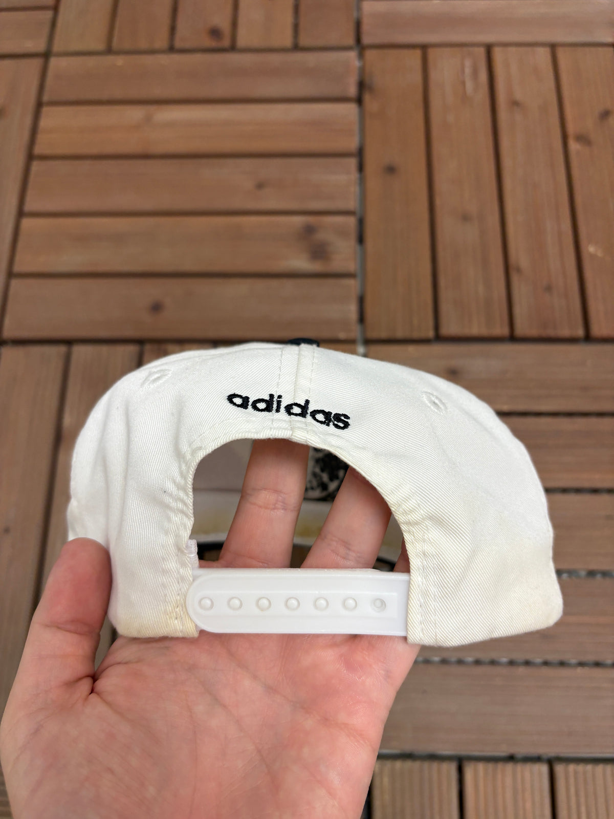 West Germany DFB World Cup 1990 Graphic Hat | Snap Back | Vintage 1990s World Cup Football Adidas White Cap |