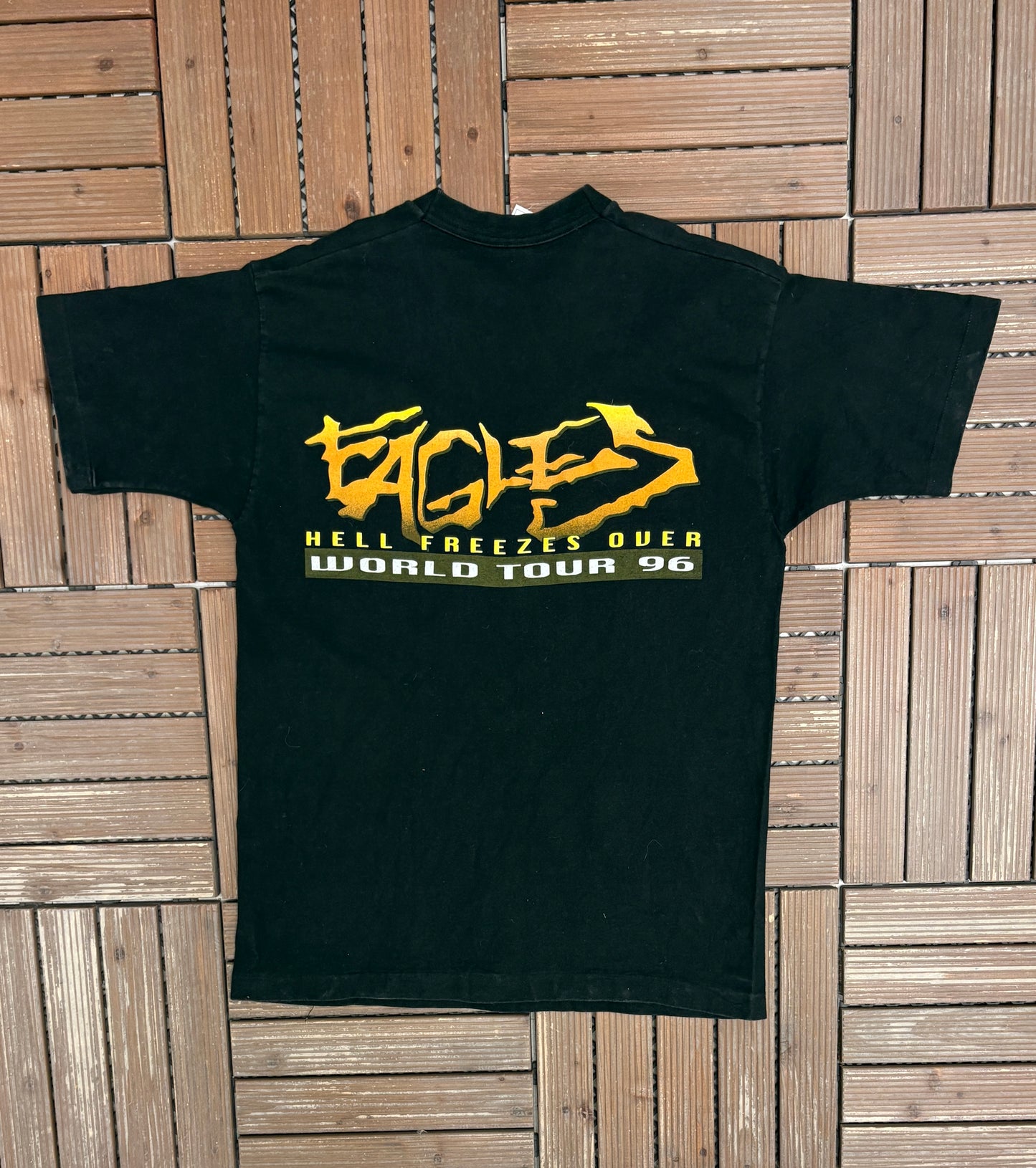 Eagles Hell Freezes Over Tour 1996 Graphic Tee | Size Large | Vintage 1990s Rock Band Black T-Shirt |