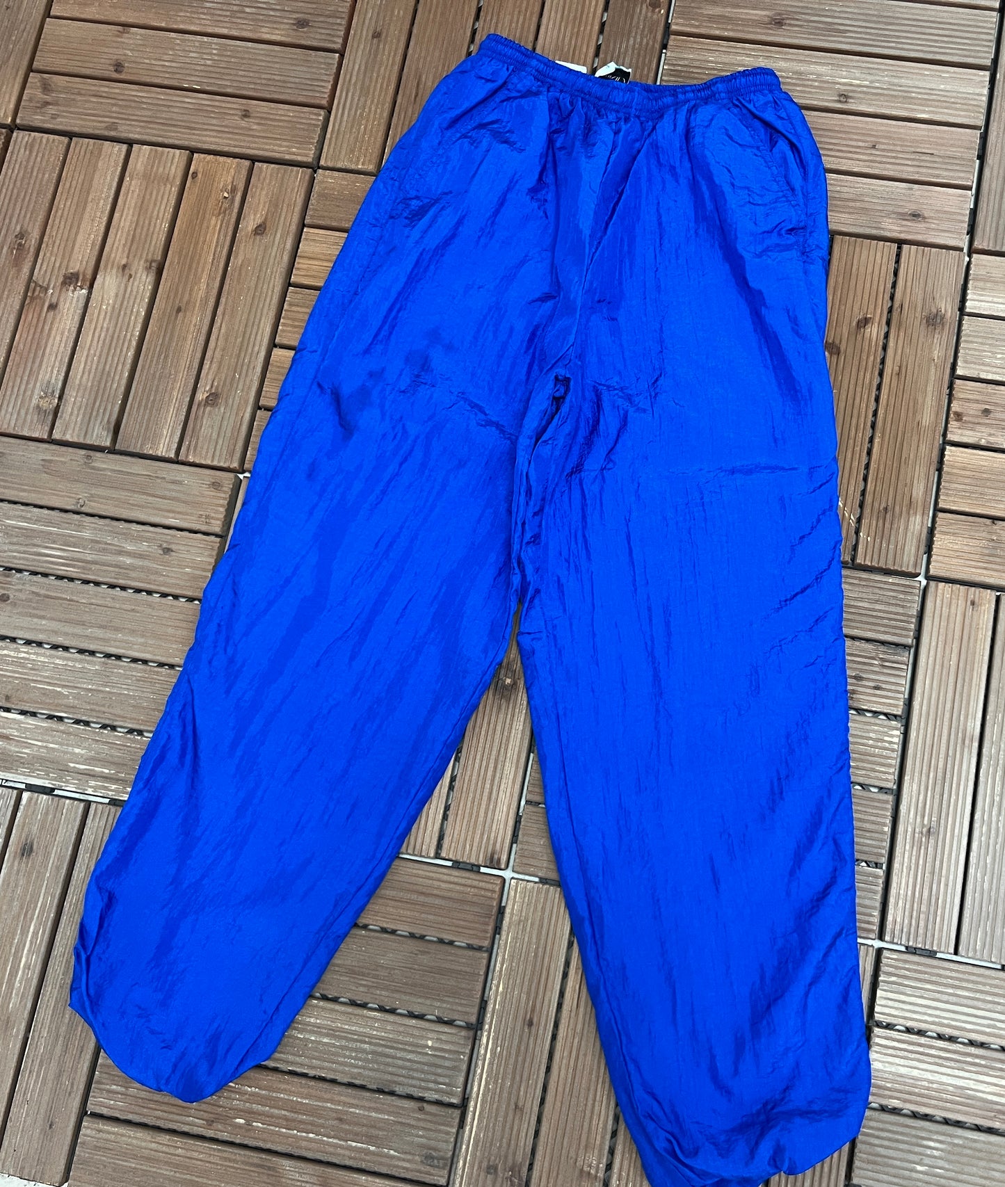 Second Wind Track Pants | Size Small | Vintage 1990s Branded Blue Trackpants |